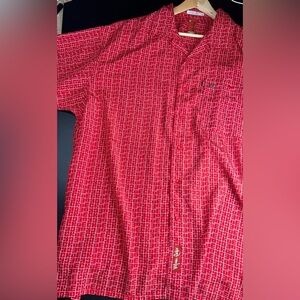 Marc Ecko Red Y2K Vitage Logo Printed Button up Collared Men’s Shirt Size 2X EUC